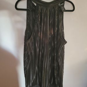 High neck line black top